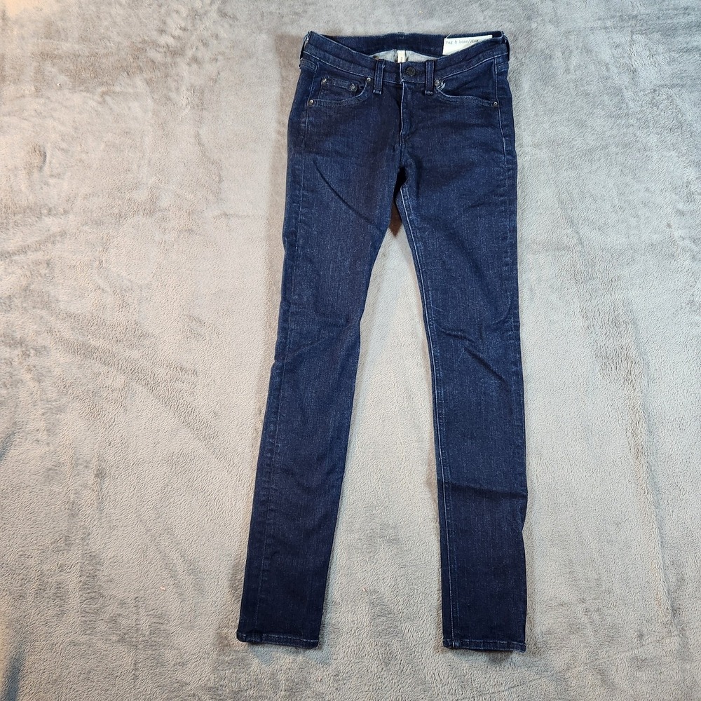 Rag & Bone Jeans Womens 25 Blue Low Rise Skinny Dark Wash